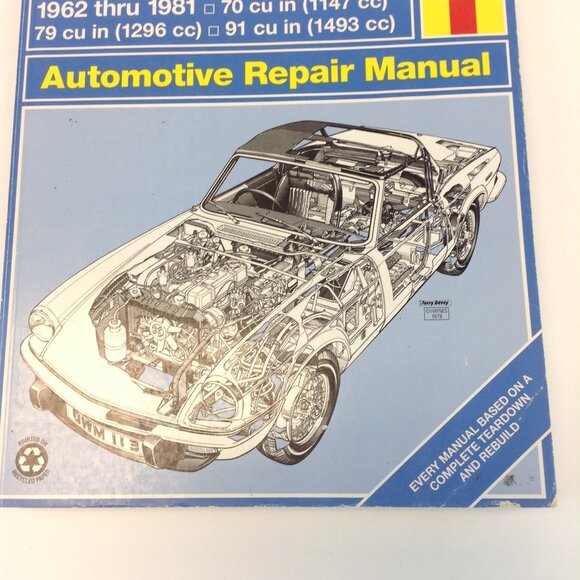 Haynes Triumph Spitfire (1962-1981) Repair Manual - Picture 16 of 16